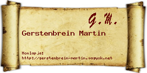 Gerstenbrein Martin névjegykártya